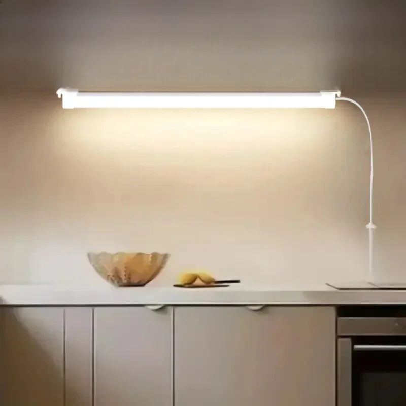 1PC Oświetlenie LED pod szafką Wtyczka USB Możliwość przyciemniania 3 zmiany koloru Lampka nocna LED Oświetlenie kuchni i sypialni z paskiem magnetycznym — zdjęcie 2