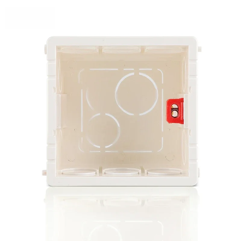 Avoir à monter une boîte de jonction encastrée en plastique, 86mm x 86mm x 40mm, couleur blanc, rouge et bleu, prise murale, accessoires pour interrupteurs boitier prise electrique boite de prise