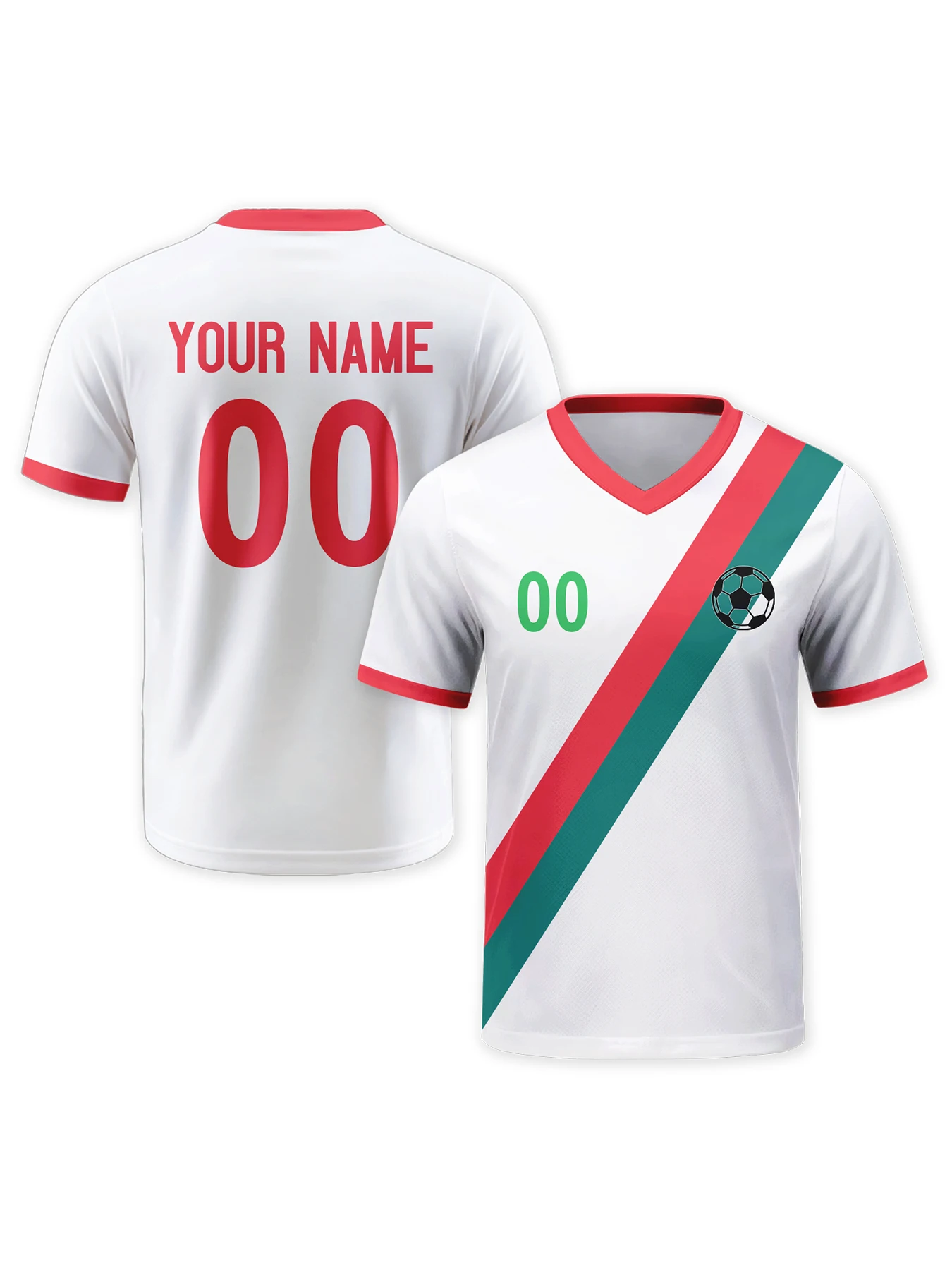 

Personalized Soccer Jersey Custom Football Team Shirt with Logo Name Number White Football Top Fan Gifts for Men Youth Women