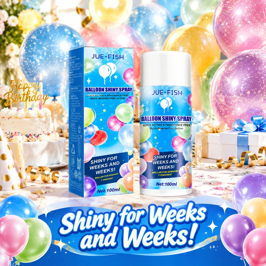 Balloon Aerosol Spray Lasting Results Fading Resistant Waterproof No-Wipe Formula Balloon Shine Polish Spray Balloon Precise Mist Instant Gloss Enhance Decor for Birthdays, Weddings