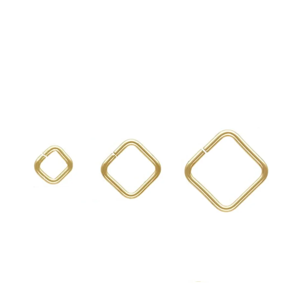 14K Gold Filled Square Jump Rings Open or Closed for Jewelry Making 4mm 6mm 8mm