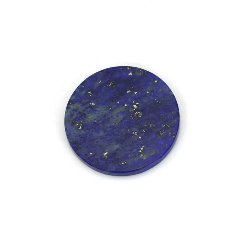 5pcs Lapis Lazuli Cabochon Disc Flat Round Rondelle 8-25mm Natural Mineral Semiprecious Stone For Jewelry Making Pendant Ring