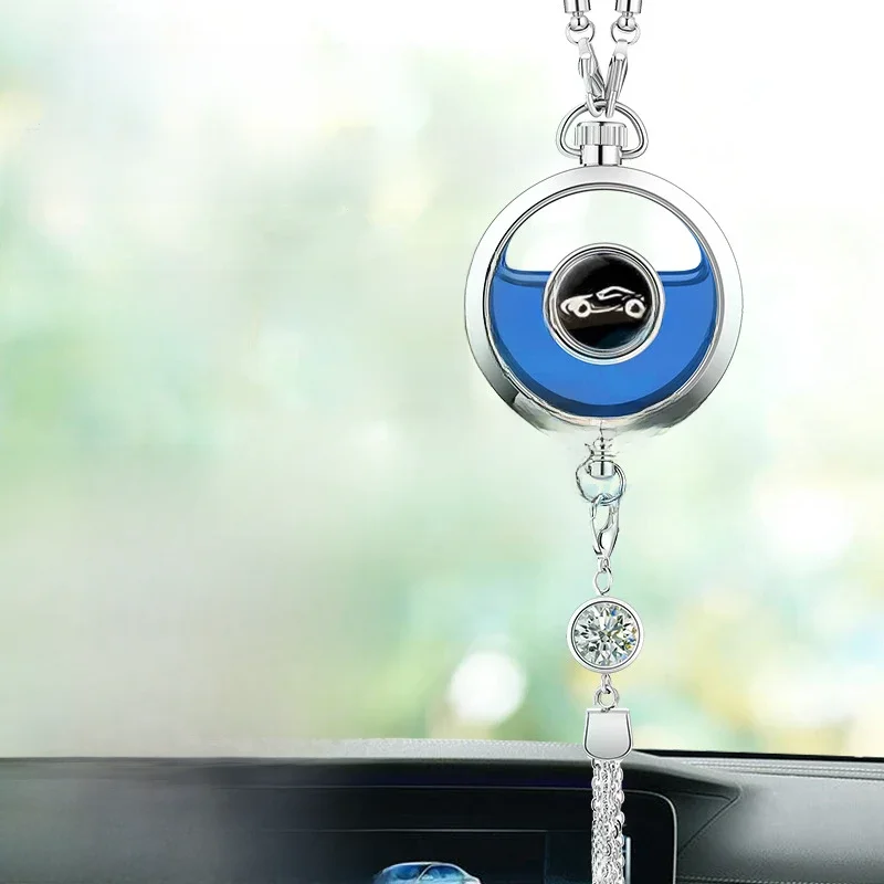 Pendentifs parfumés pour voiture, accessoires de suspension automobile, désodorisant, pendentif en métal ajouré, décoration pour rétroviseur intérieur de voiture