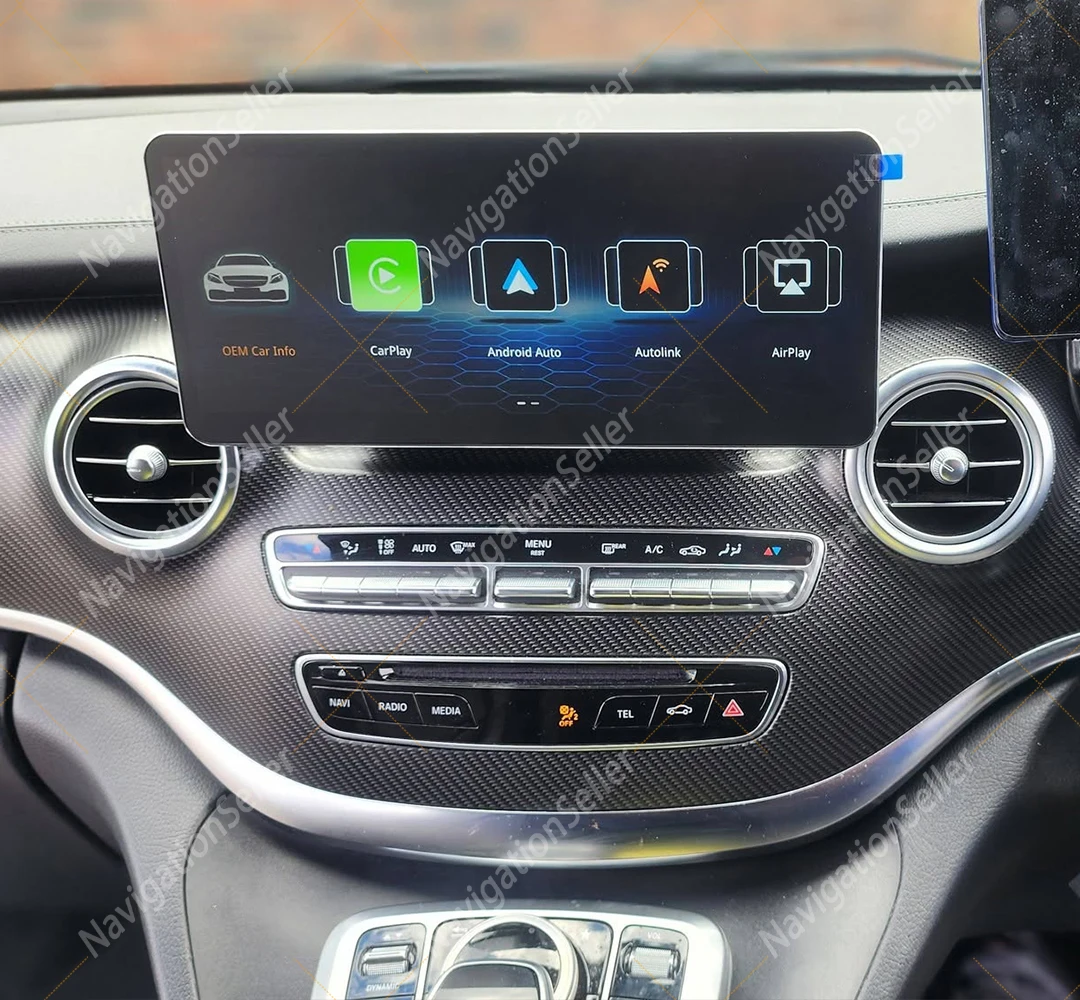 

12.3" Carplay Screen Upgrade For Mercedes-Benz V Class W447 NTG5.0 Linux System Android Auto Multimedia Video Music Map Reverse