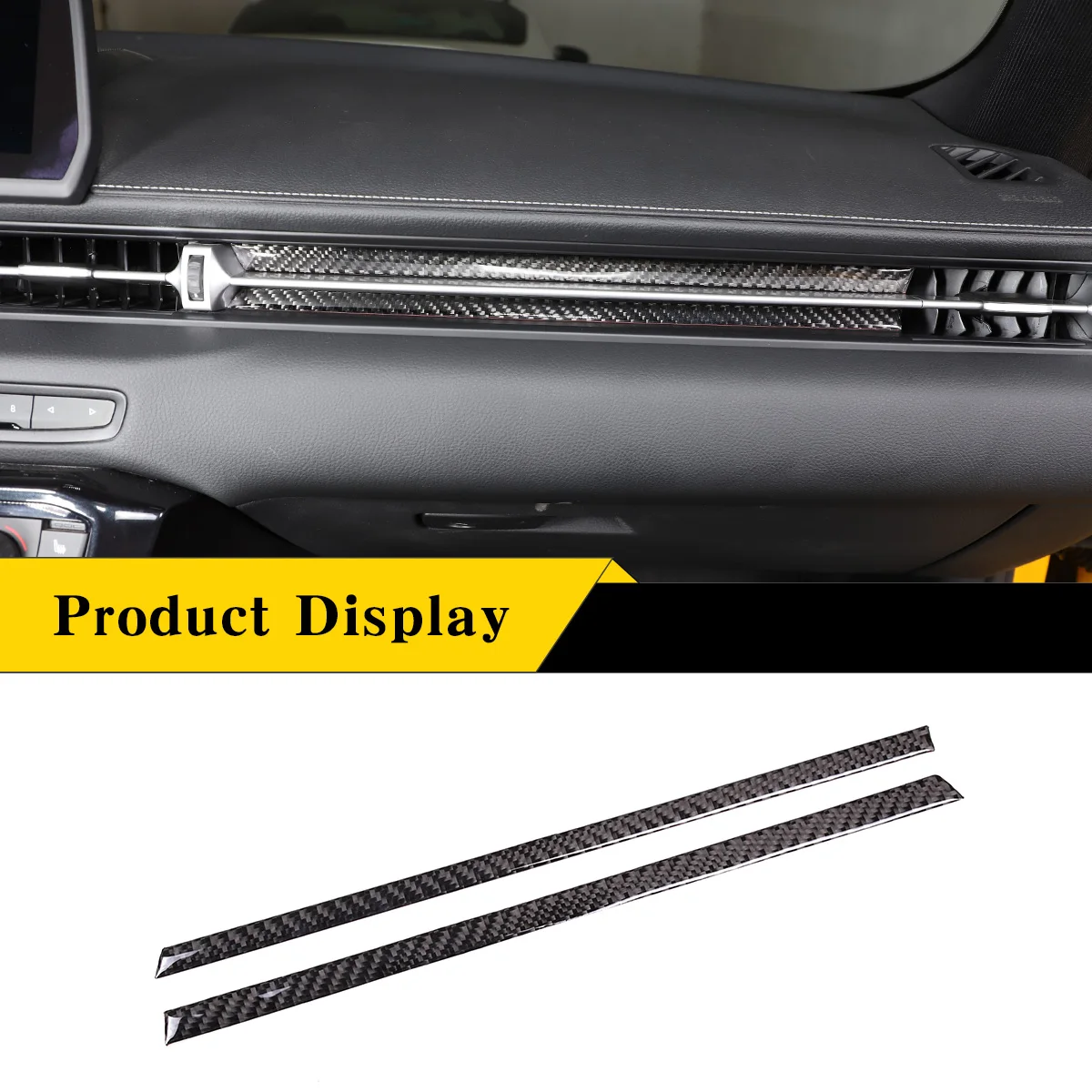 

For Toyota GR Supra A90 2019-2022 LHD RHD Soft Carbon Fiber Car Styling Co-pilot Center Console Strip Trims Stickers Accessories