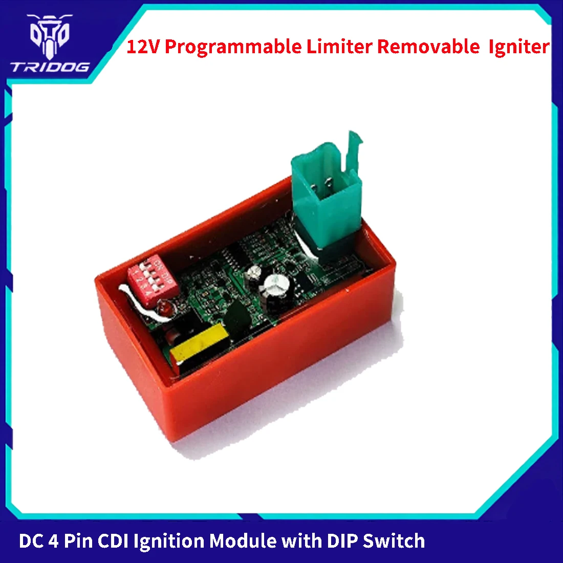 DC 4 Pin CDI Ignition Module with DIP Switch for LF110 C110 110cc Pit Dike ATV CG110 12V Programmable Limiter Removable  Igniter