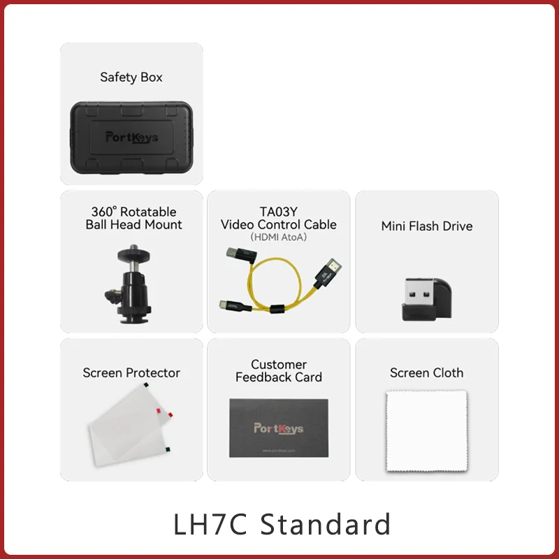 LH7C Camera Monitor 7-Inch 1000 Nits Daylight Viewable Touchscreen for MOVNORM O