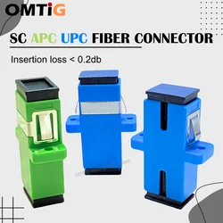 Adaptador de fibra óptica SC APC UPC 100 piezas, brida de fibra Simplex de un solo modo, acoplador de fibra óptica SC, conector SC, precio de fábrica