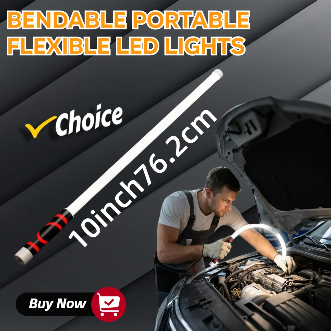 

Гибкая светодиодная лампа-стик, 30-дюймовый портативный перезаряжаемый гибкий рабочий фонарь с высокой светоотдачей, портативный автомобильный осветительный прибор