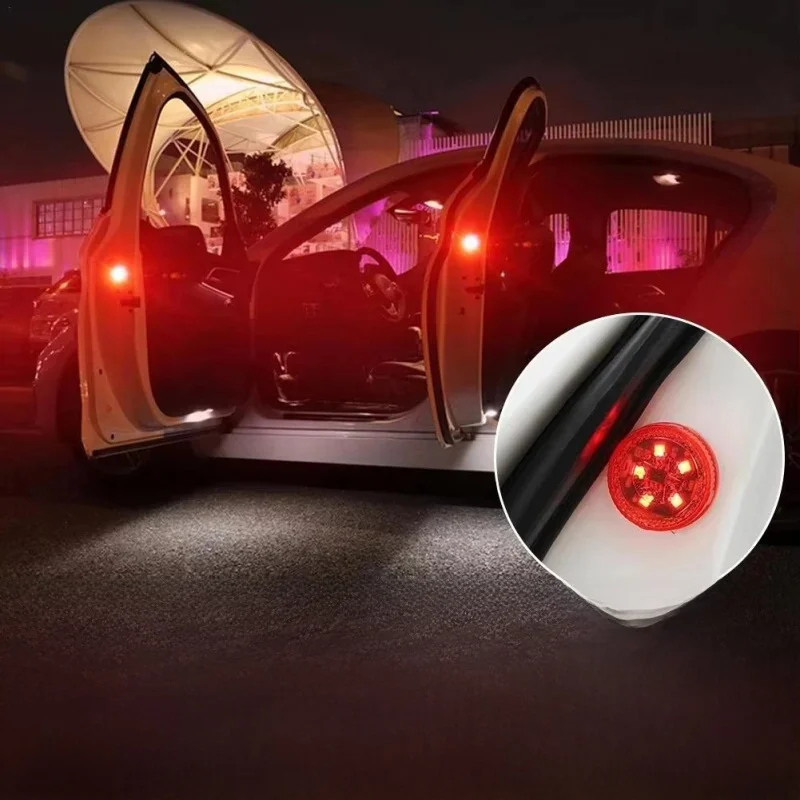 Lumières LED universelles Anti-collision pour porte d'ouverture de voiture, 1 à 4 pièces, capteur magnétique stroboscopique clignotant, feux d'alarme, lampe de stationnement