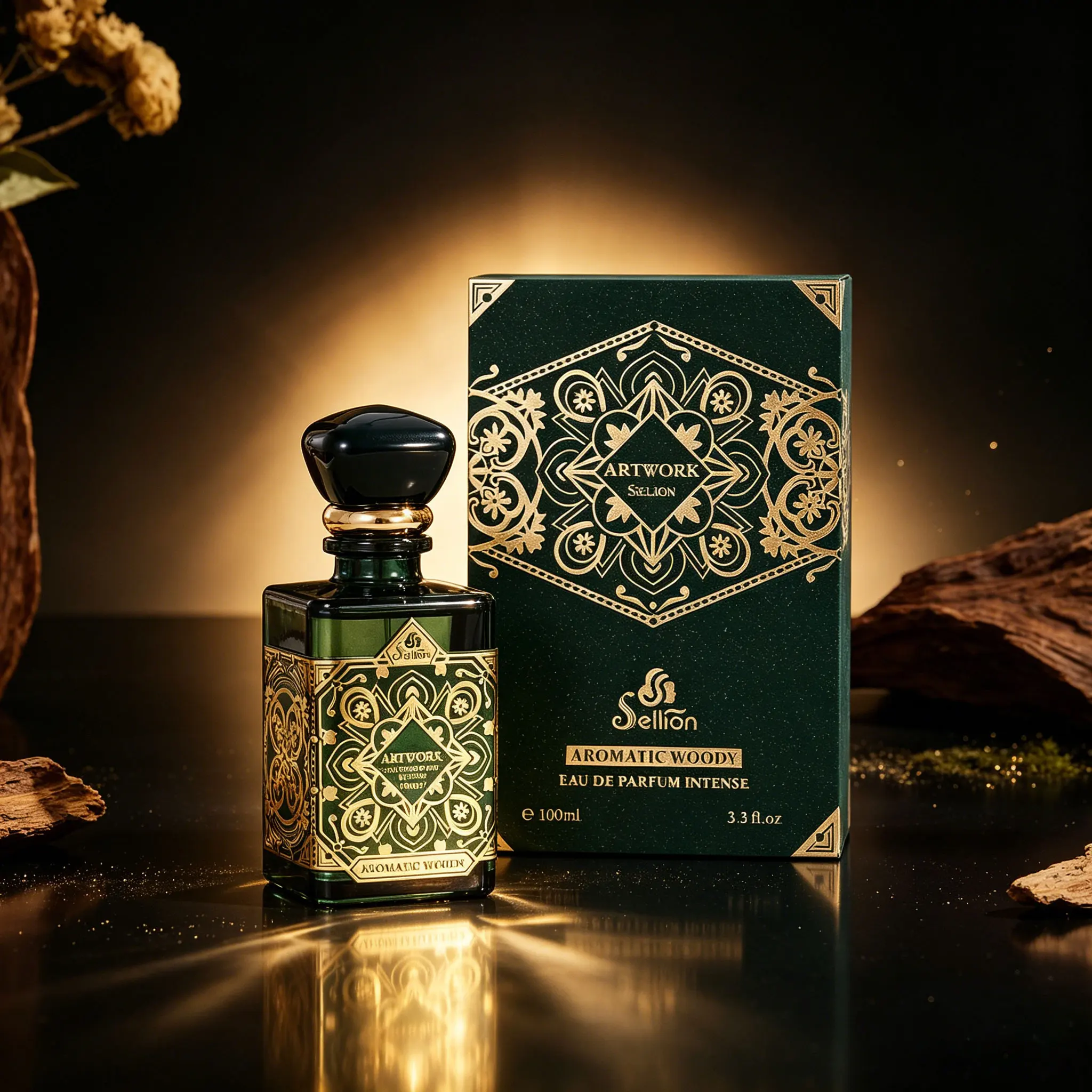

Strong Woody Aromatic Men's Perfume – 100ml. An intense, long-lasting, luxurious woody aromatic fragrance for men