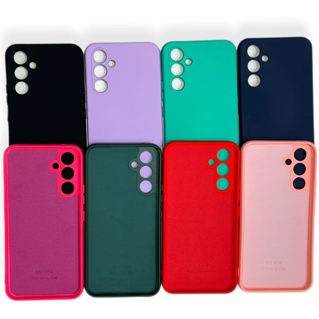 Kit 2 em 1 Capa de Silicone Aveludado Colorida+ Pelicula de Cêramica Para Samsung J4 CORE/J4/J5/J6/J7/J8