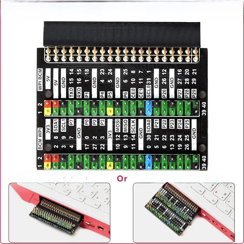 Raspberry Pi 400 GPIO Interface Adapter Module 2 x 40PIN 1 x 40PIN Header Adapter GPIO Extension Board dla Raspberry Pi 400 — zdjęcie 2