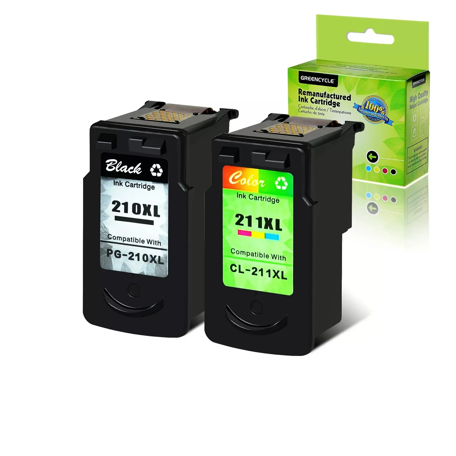 PG-210XL CL-211XL Ink Cartridges for Canon PIXMA iP2700 2702 MP480 MX320 MX330 MX340 MX350 MP495 Black and Color High Yield Ink