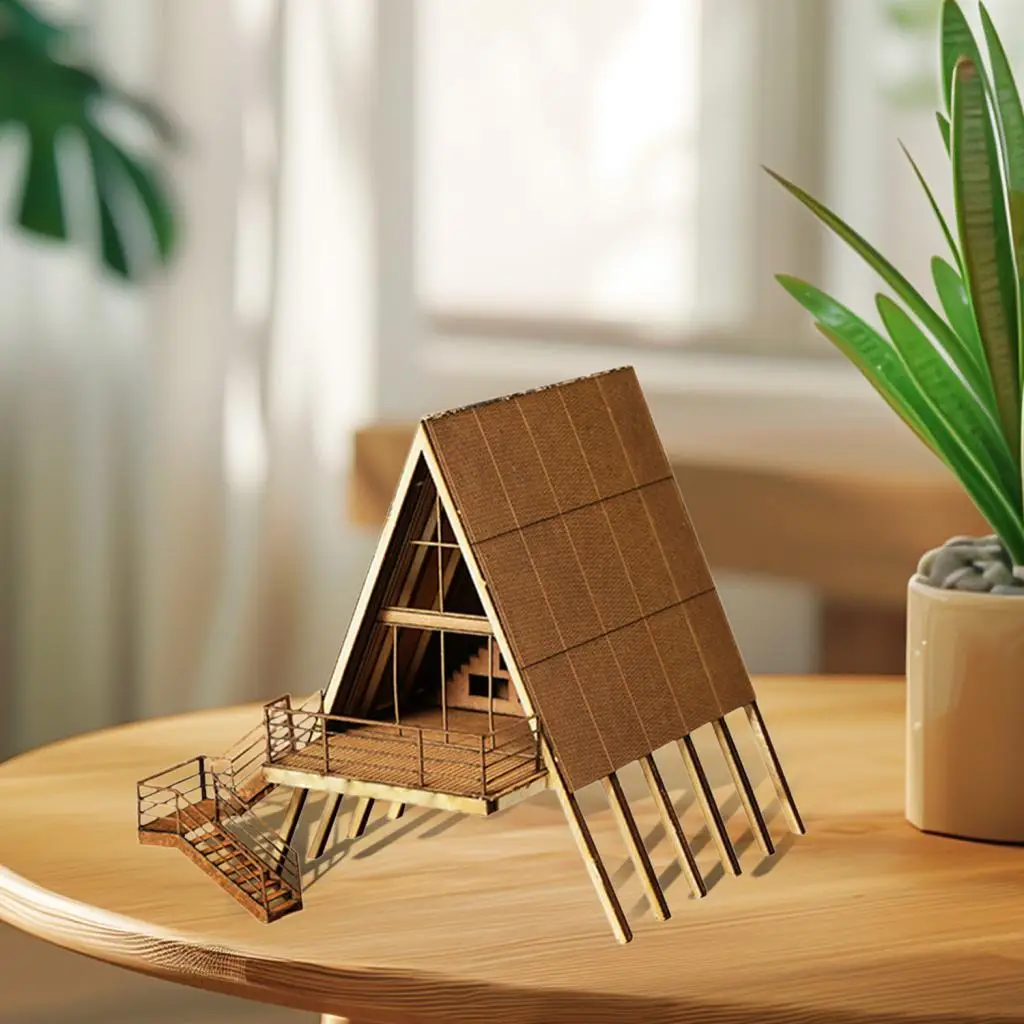 Villa-Modellbausatz im Maßstab 1 72, Mini-Haus, DIY-Handwerk, Landschaft, Baumaterialien für Diorama, Sandtisch, Layout, Mikro-Landschaftsdekoration