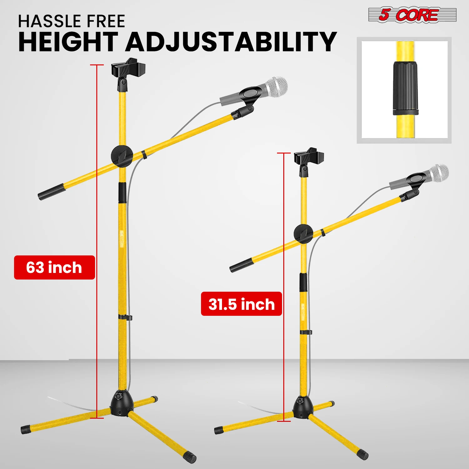 5 Core Microphone Stand Floor - Boom Arm Stand ulasan dan harga