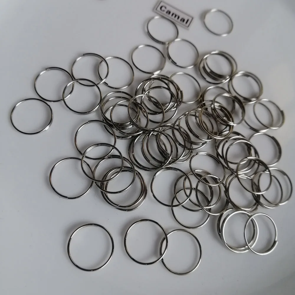 Camal 100pcs Chrome 11mm/0.43inch Ring Connectors for Octagonal Beads Crystal Pendent Prisms Hanging Connecting Lamp Chandelier