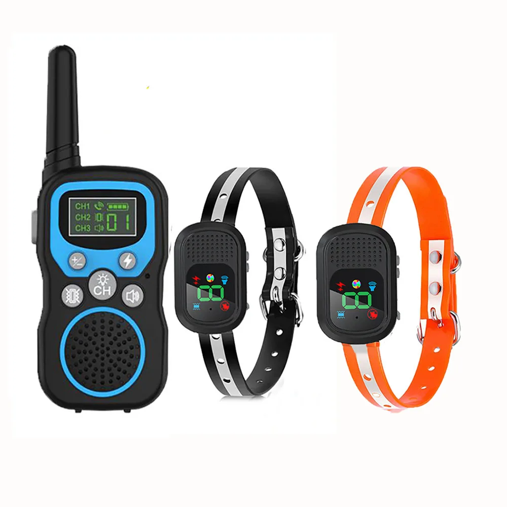 

Updated Voice Pet Trainer 1500M Distance Intercom Dog Training Bark Stopper No Electric Shock Bark Stop Collar For 1/2 Dogs