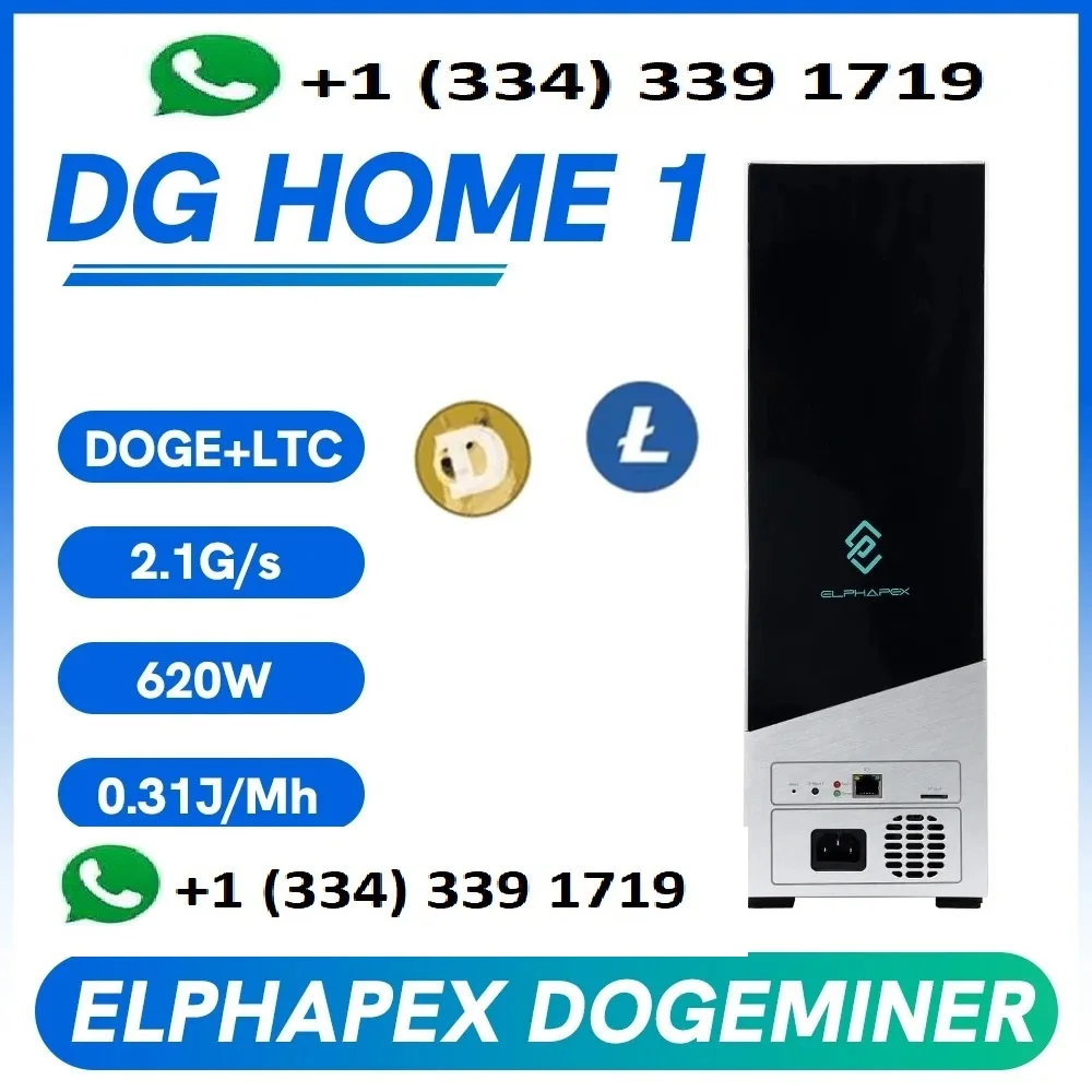 S. TRUSTWORTHY SELLER BUY 3 GET 2 FREE!! ElphaPex DG Home 1 2Gh/s 620W Litcoin Dogecoin Bells Algorithm Crypto Asic Miner