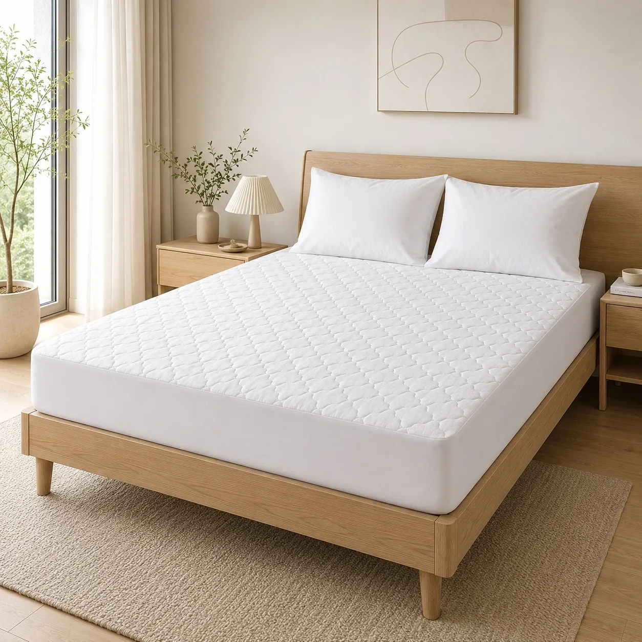 Luxury Quilted Mattress Protector Cover for Comfort