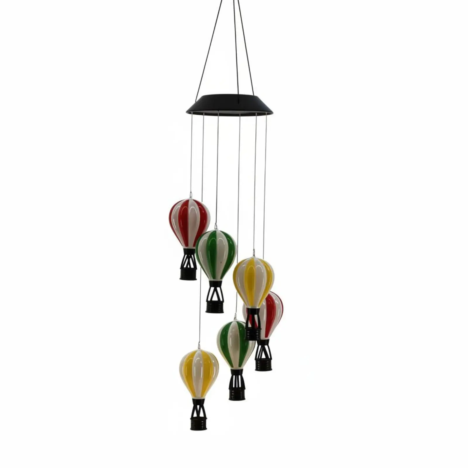 Solar Hot Air Balloon Wind Chime Color Changing Solar Hot Air Balloon Light Automatic On/Off LED Garden Mobile for Patio