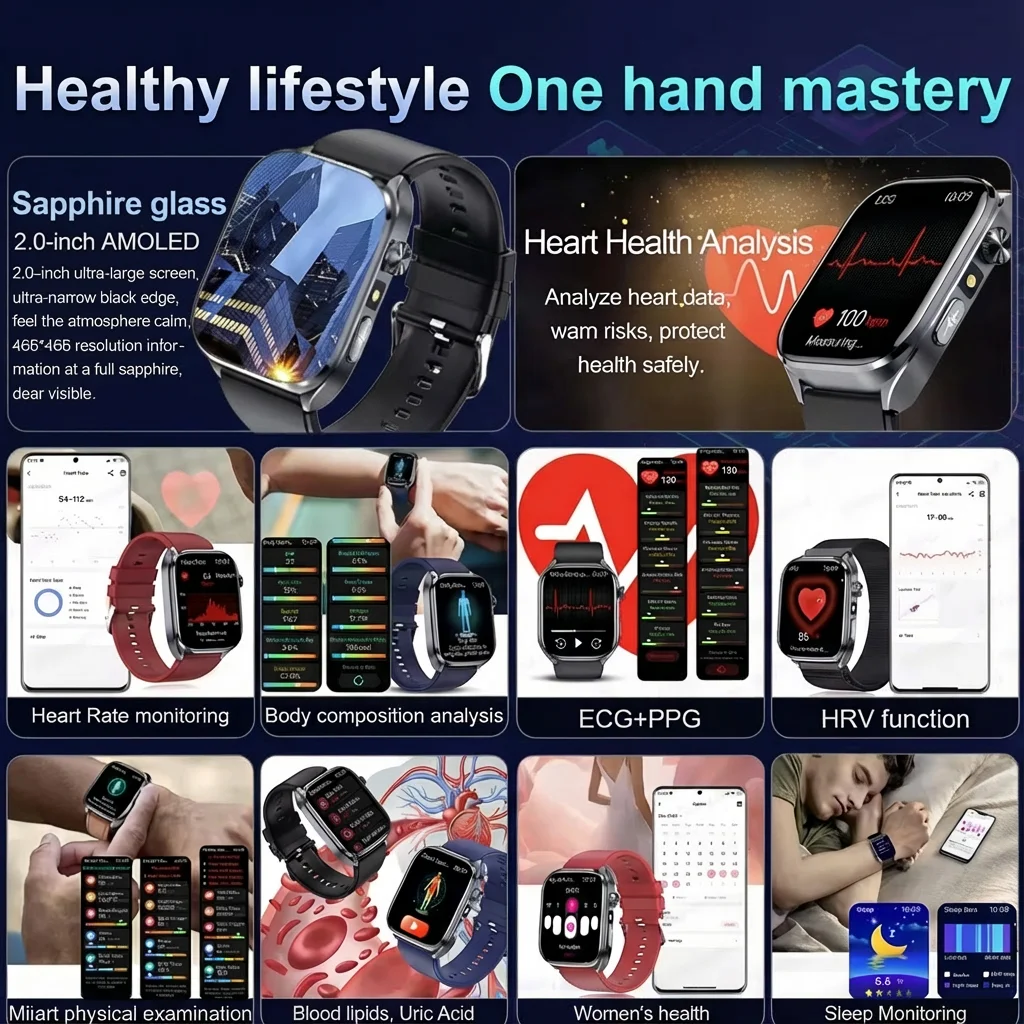 2026 New AI Uric Acid Analysis - Gmt Dual Timezone Watch 评论和价格