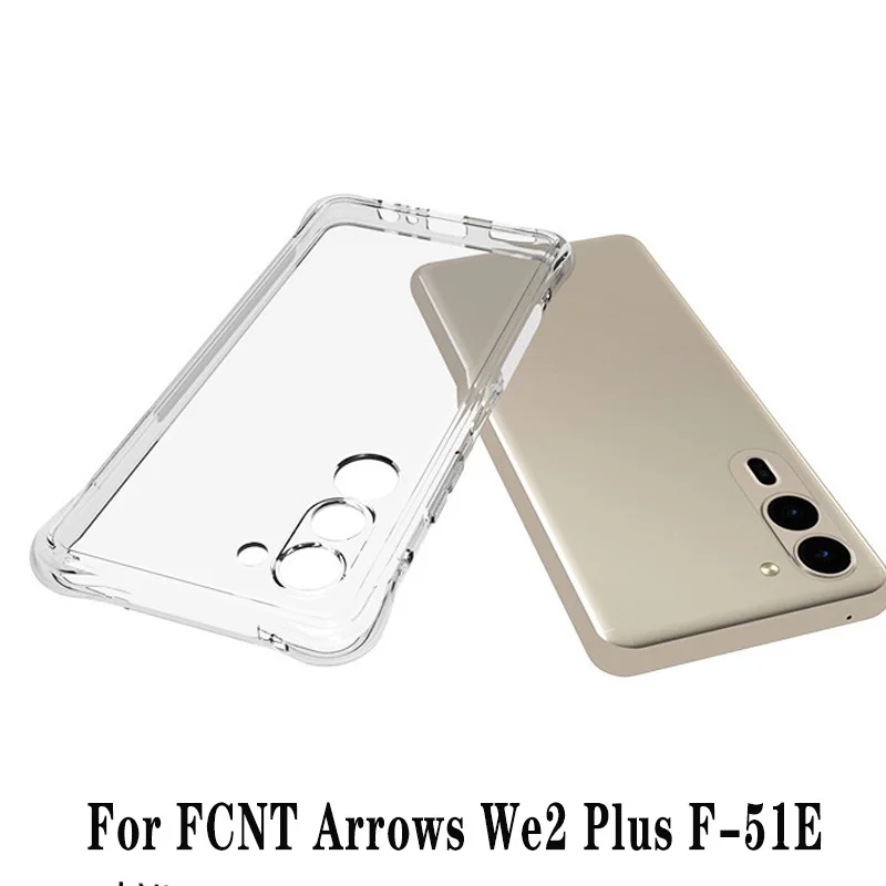 Para Fujitsu Arrows We2 Plus F-51E funda de cojín de aire Airbag funda de silicona transparente TPU funda de teléfono para Fujitsu Arrows We 2 Plus F-51E