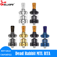 Original Hellvape Dead Rabbit MTL RTA Tank 23mm 2ML/4ML Single Coil Atomizer 0.7ohm Ni80 Clapton Vape Vaporizer 510 Drip Tip