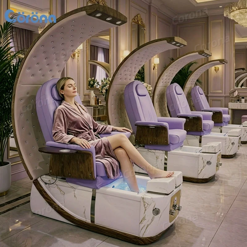 Luxury Pedicure Chair with Massage - Manicure Pedicure Chair Set for Spa Comfortable Salon Pedicure Chair with Built-in Massage