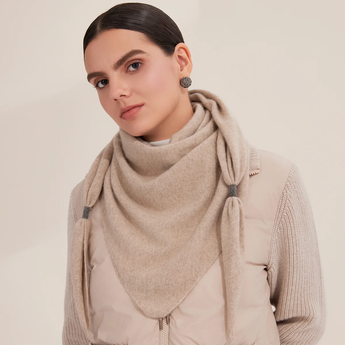 

BY4521271 Luxury Women’s 100% Cashmere Scarf Sweater Soft Knit Elegant Drape Neck Designer Winter Shawl