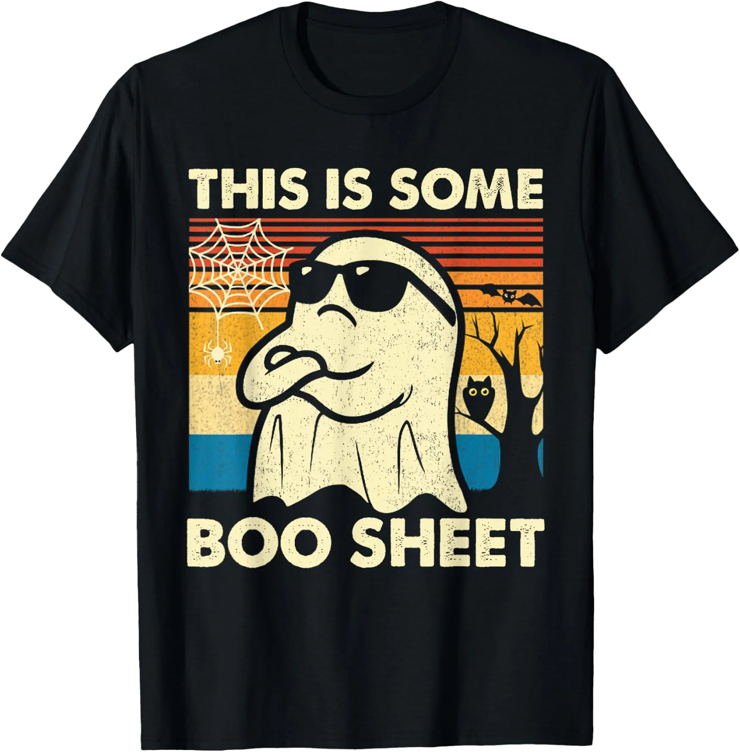 This Is Some Boo Sheet Ghost Retro Funny Halloween Men Women T-Shirt