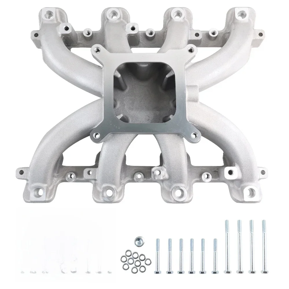 Aluminium Enkel Vliegtuig EFI Inlaatspruitstuk Voor GM LS1 LS2 LS6 300-137 Auto Onderdelen Luchtinlaatsysteem - afbeelding 2