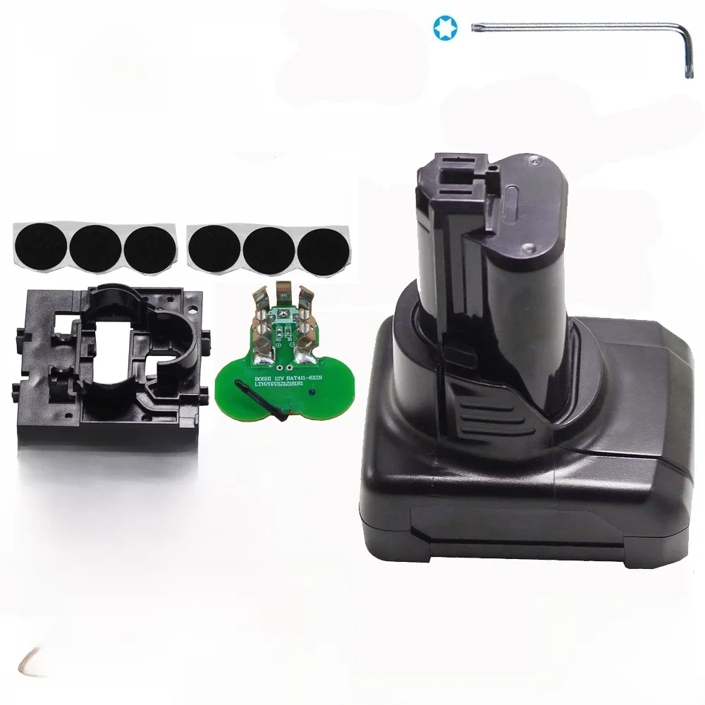 Dozowanie akcesoria do obudowy baterii z PCB DIY BAT412A BAT411 dla Bosch 10.8V 12V BAT414 BAT412A BAT413A BAT420 D-70745GO — zdjęcie produktu 7