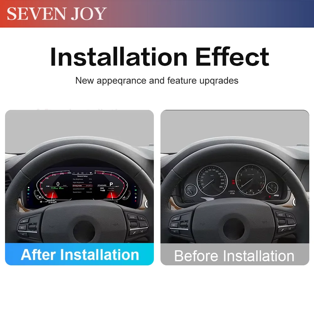 For BMW 5/6/7 Series X3/X4/X5/X6 F01 F07 F10 F15 F16 F18 F25 F26  Digital Dashboard Speedometer LCD Cluster Instrument Panel