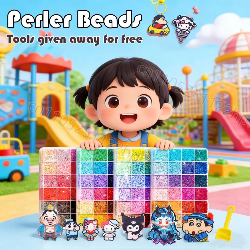 

Набор бусин Хама, игрушка 2,6 мм, Perler, развивающие детские 3D пазлы, игрушки «сделай сам», бусины-предохранители, листы перфорированной доски, гладильная бумага, бесплатные аксессуары