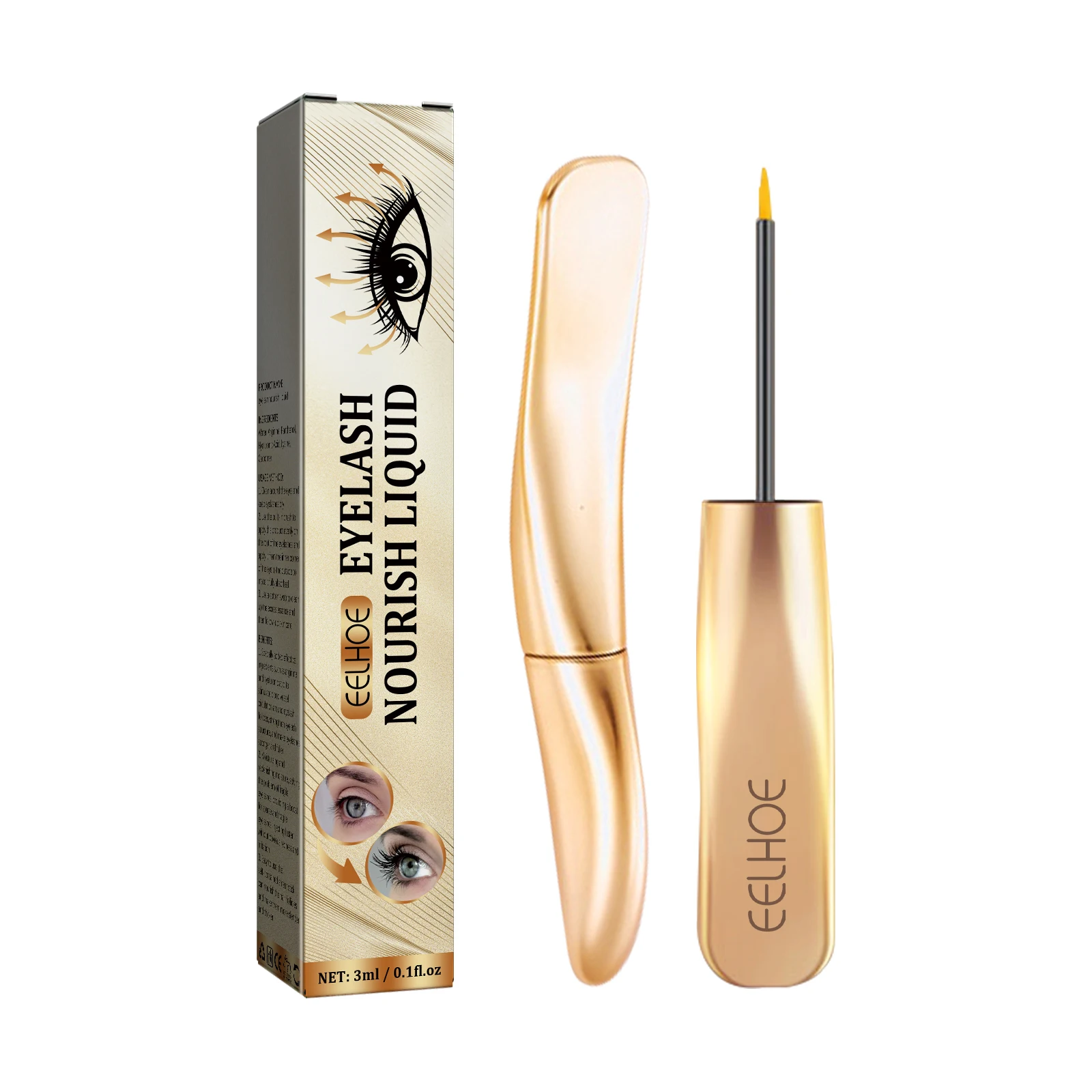 Eelhoe Eyelash Extender Eyelash Black Curl And Thick Repair Eyelashes Natural Long Eyelash Moisture Treatment Mascara