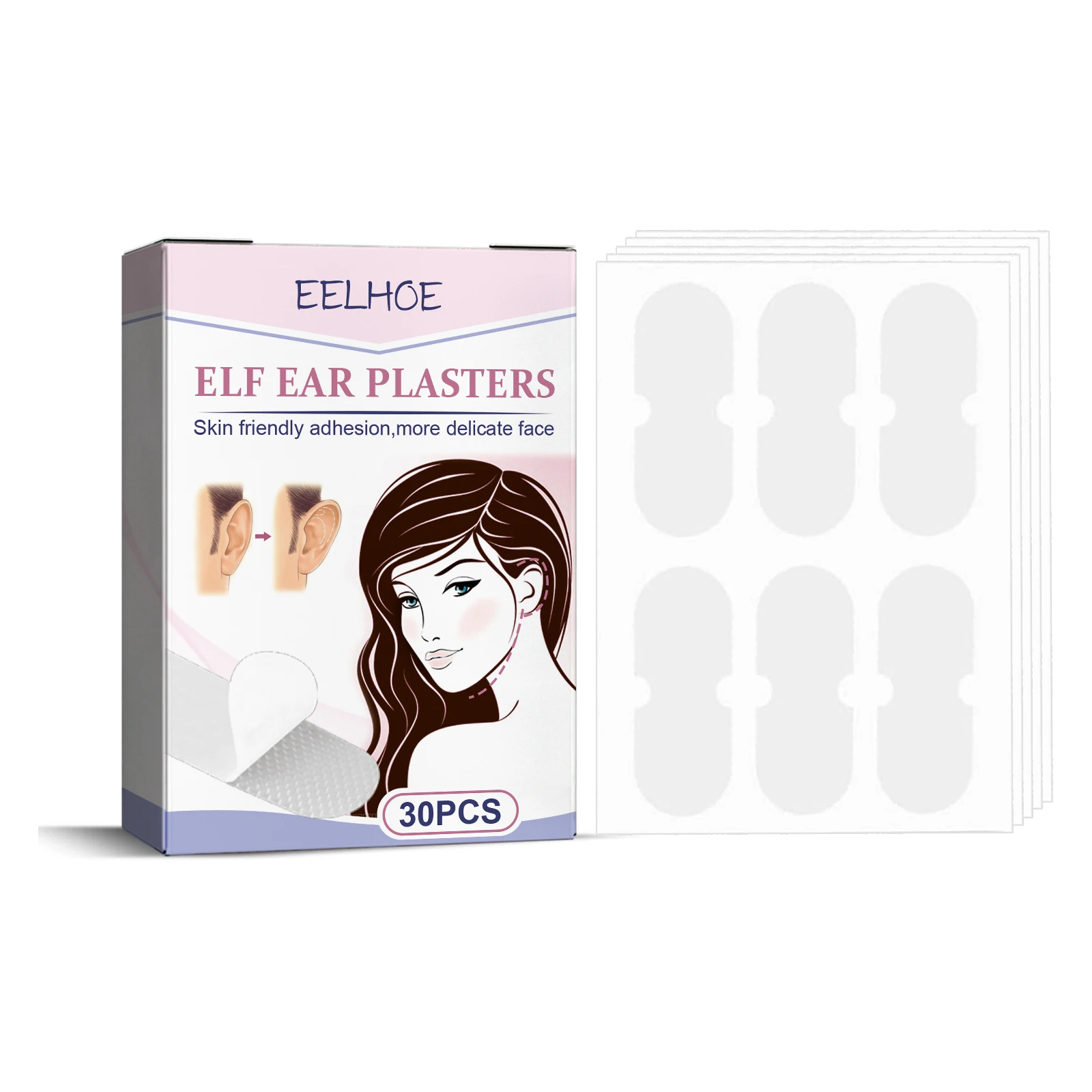 Ear Corrector Stickers Silicone Patch Aesthetic Protruding Improve Big Ear Skin Friendly Adhesion Delicate Face Elf Ear Plasters