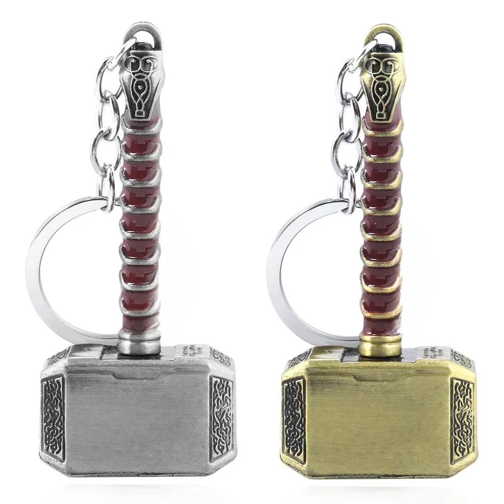 Thor martelo metal chaveiro filme jóias chaveiro cosplay prop chaveiro para fãs saco ornamento carro