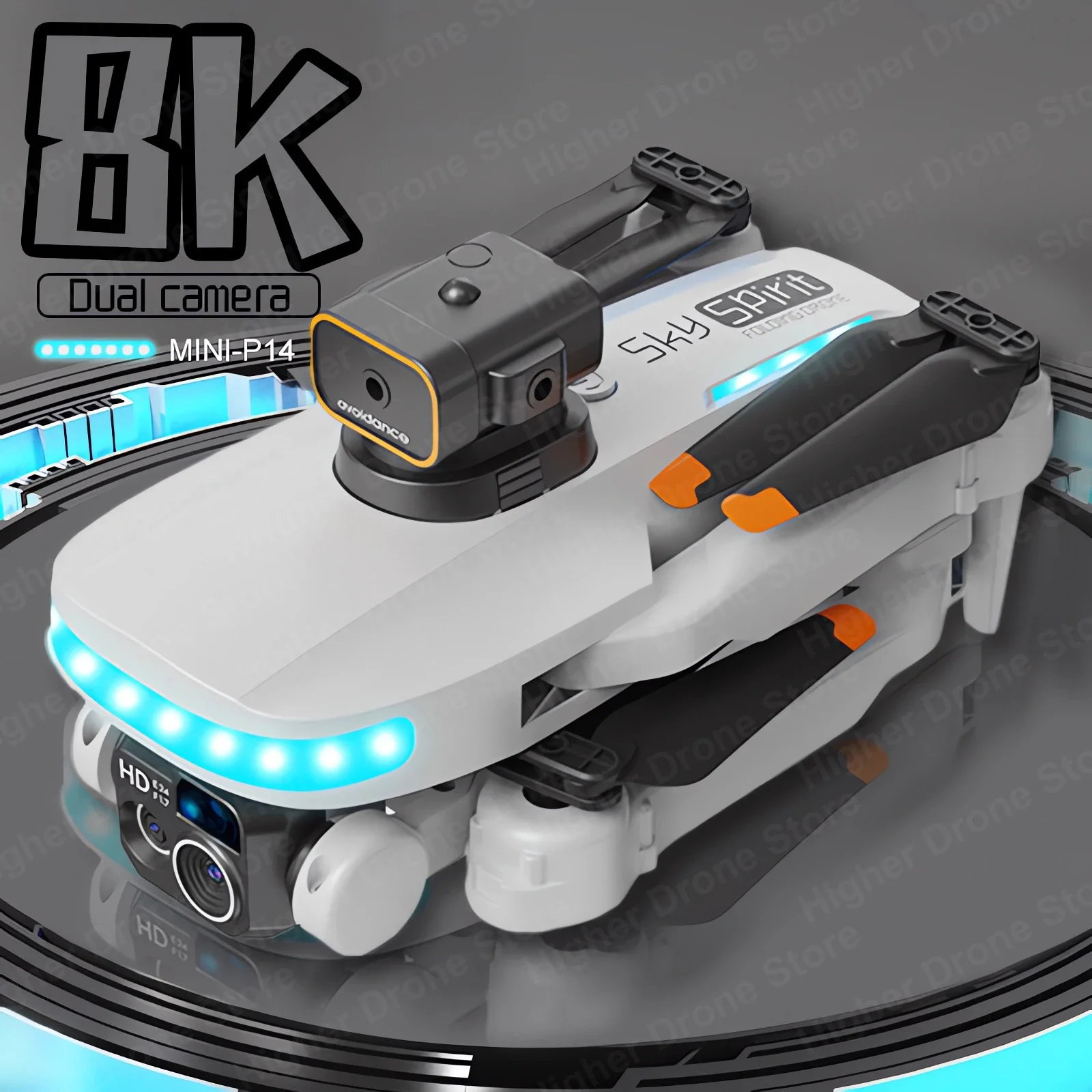 

New P14 Mini Drone 4k Profesional 8K HD Camera Obstacle Avoidance Aerial Photography Optical flow Foldable Quadcopter Gifts Toys