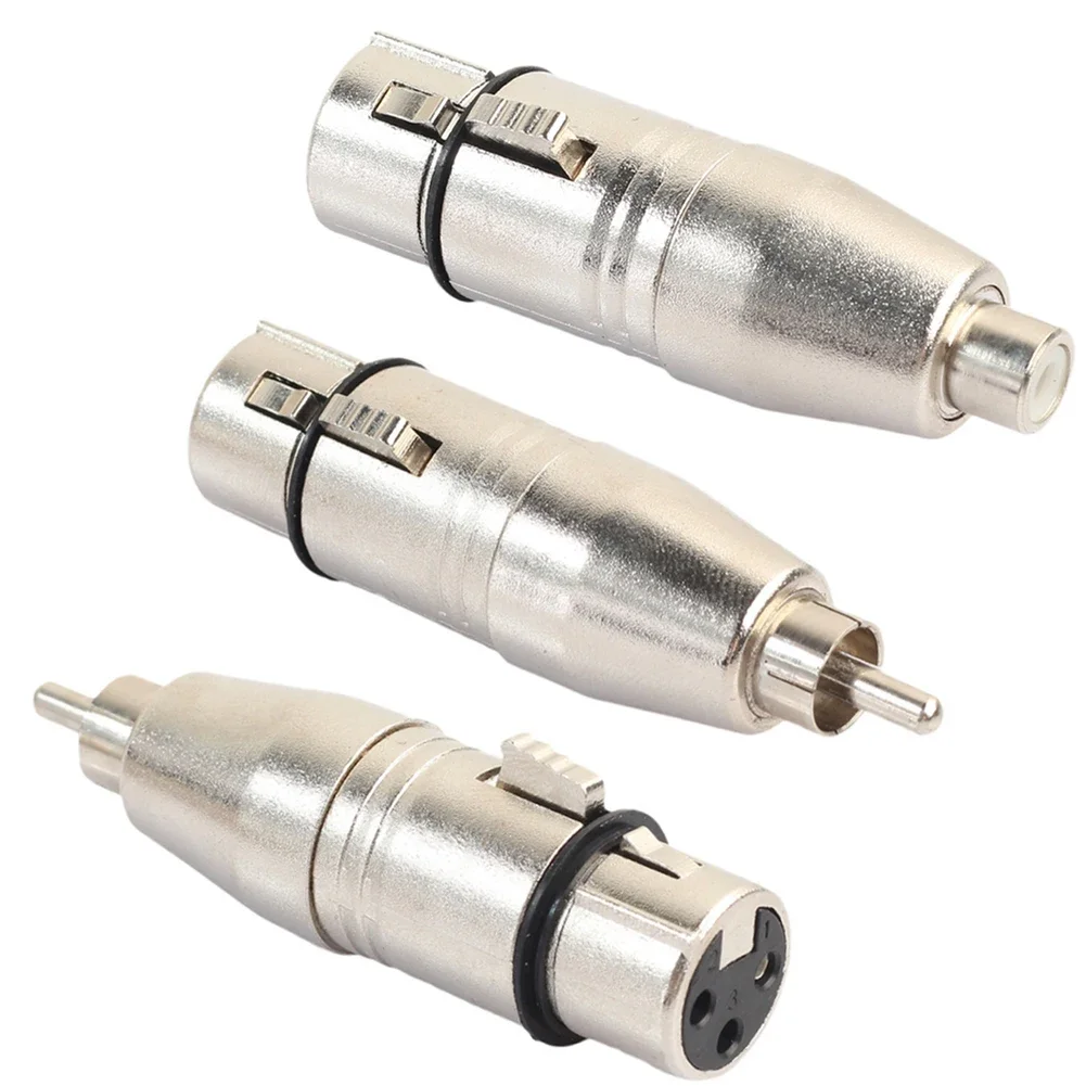 Adaptateur Audio XLR femelle vers RCA femelle, connecteur pour Microphone, haut-parleur, adaptateur RCA en alliage de Zinc, 1 pièce/lot