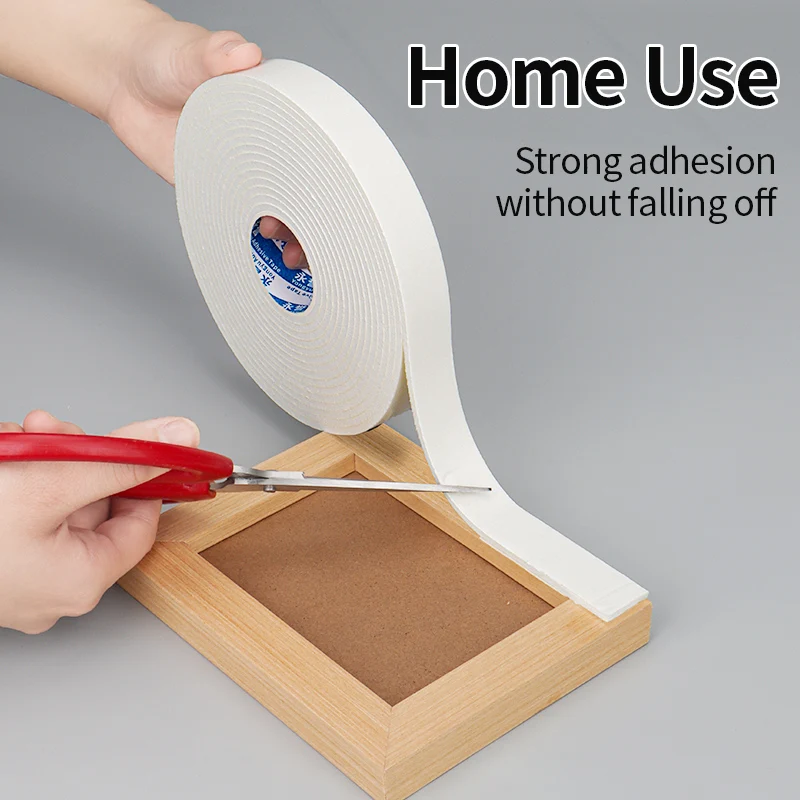 High Quality Double Sided Foam Tape White Strong Stickiness Hot Melt Glue Sponge Self Adhesive Tape For Small Items Mounting