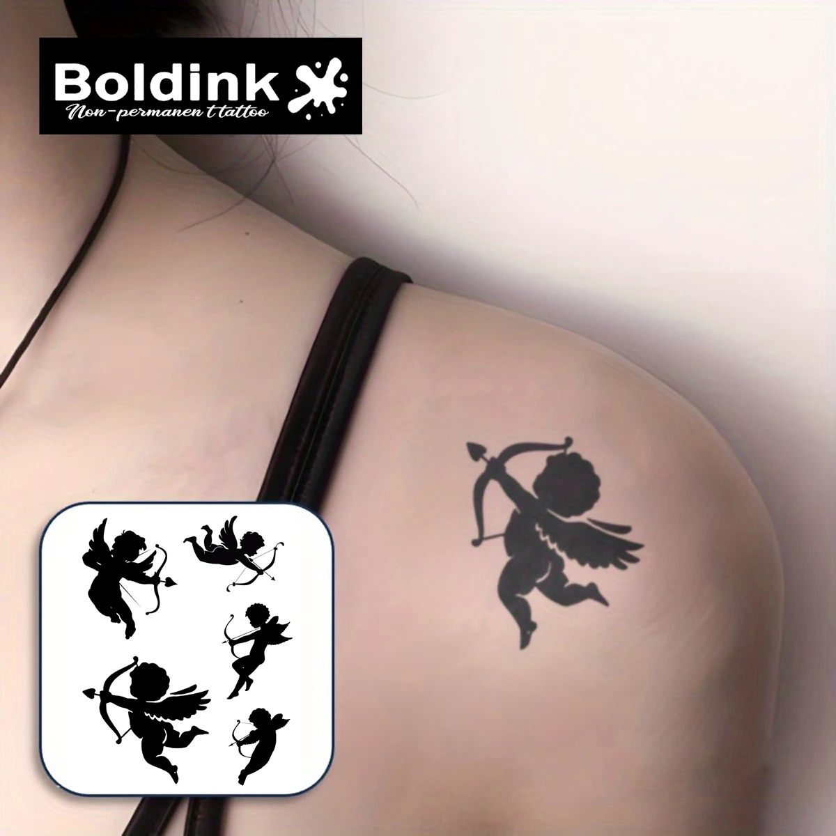 Cupid Temporary Tattoo,Lasts To 15 Days New Technology Magic Waterproof Semi Permanent Sticker.