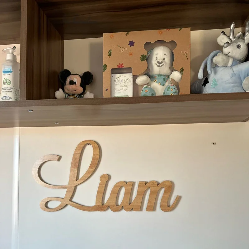 Signes de Nom en Bois Personnalisés, Décor Mural pour Enfants, Documents, Lettres