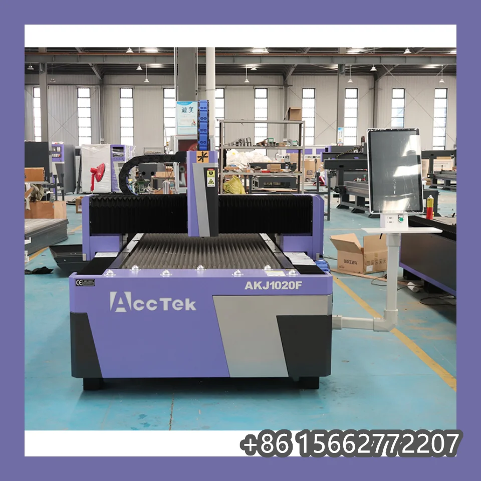 

Волоконно-Лазерная режущая машина Acctek AKJ1020F 1 кВт 1,5 кВт 2 кВт для лазерной резки листового металла из алюминия и латуни CS SS