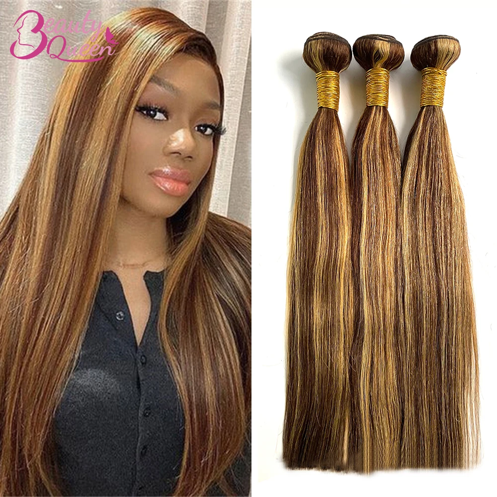 

30-дюймовые пучки человеческих волос, прямые пучки человеческих волос, омбре, светлые бразильские волосы, наращивание человеческих волос, ткань