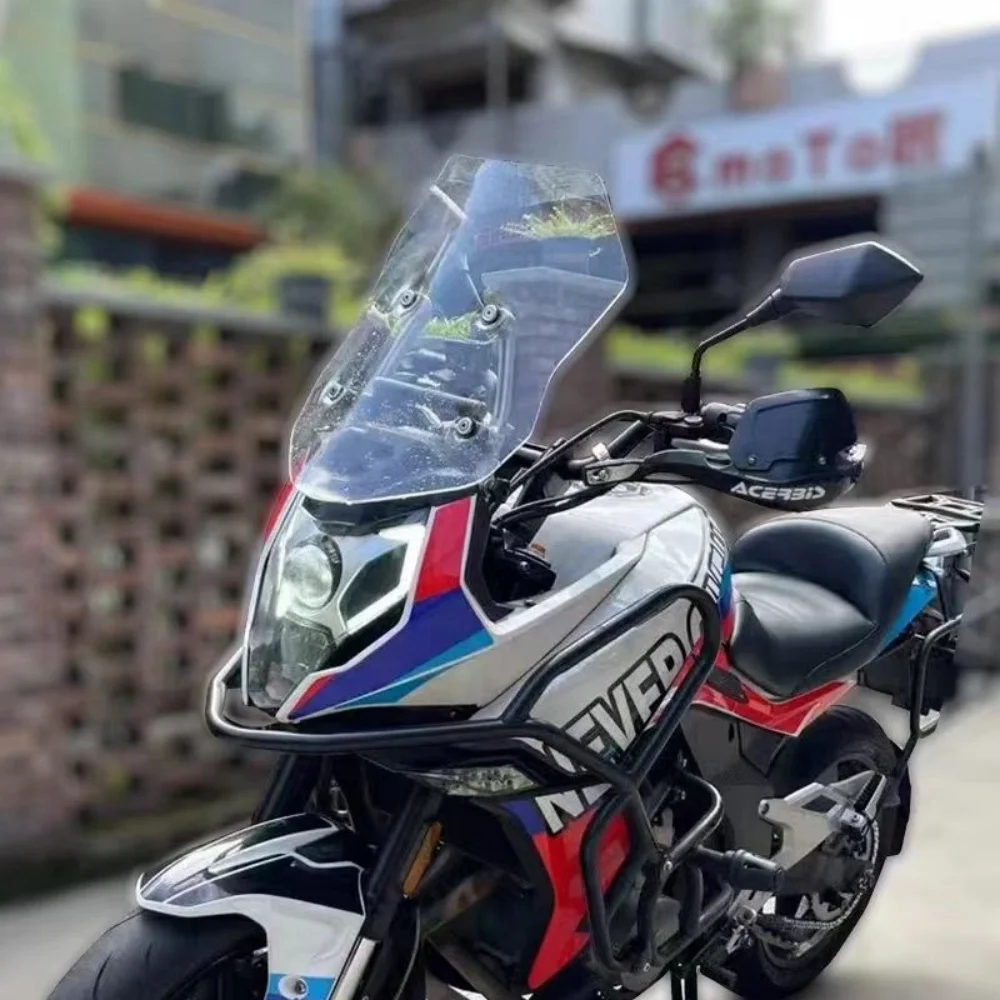 For CFMOTO 650MT modified windshield front windshield with chest protection, imported, heightened and thickened.（CF 650MT)