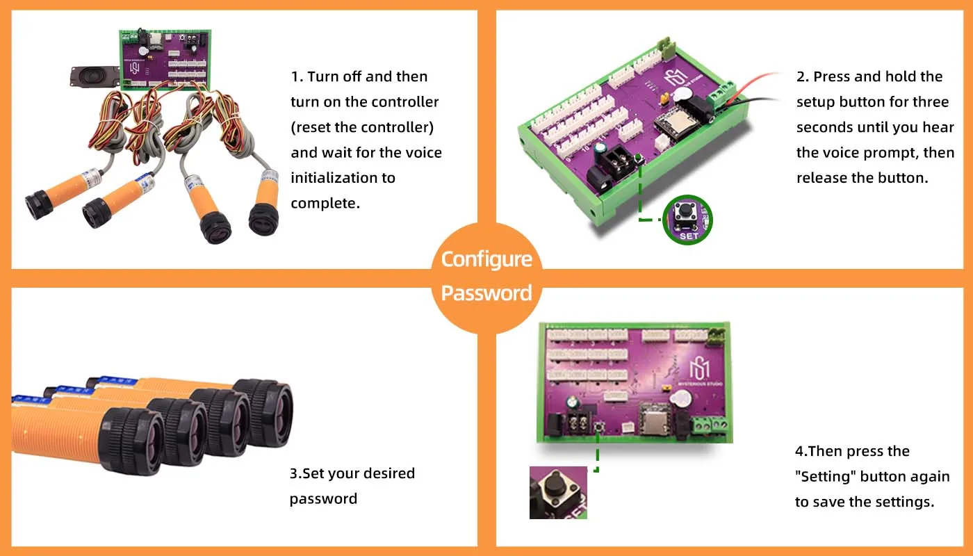Mystery Studio Escape Room Requisiten-Objekt-Sensor: Bringen Sie jedes Objekt in die richtige Reihenfolge in die Nähe des Sensors, um 1987 Superb zu entriegeln. – Detail 8