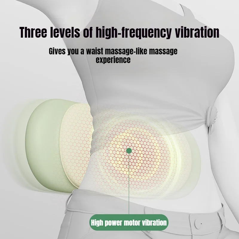 Jinkairui Lendenmassagegerät, Airbag, heiße Kompresse, Vibrationspuls, um Rückenschmerzen zu lindern, Heim-Rückenlift-Taillenmassagegerät