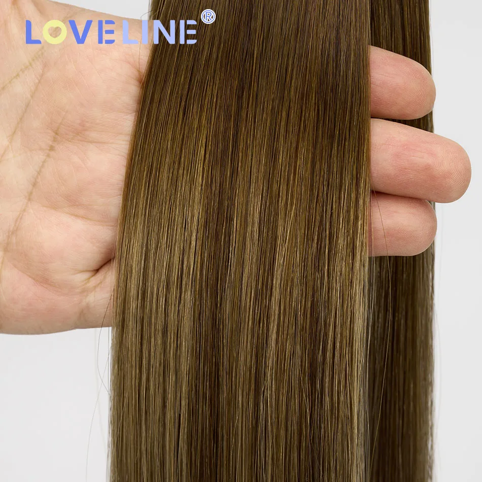 LOVELINE 40G 80G الشريط في شعر مستعار بشري Omber Balayage براون مستقيم عذراء شعر ريمي 14-24 بوصة شعر الإنسان للنساء