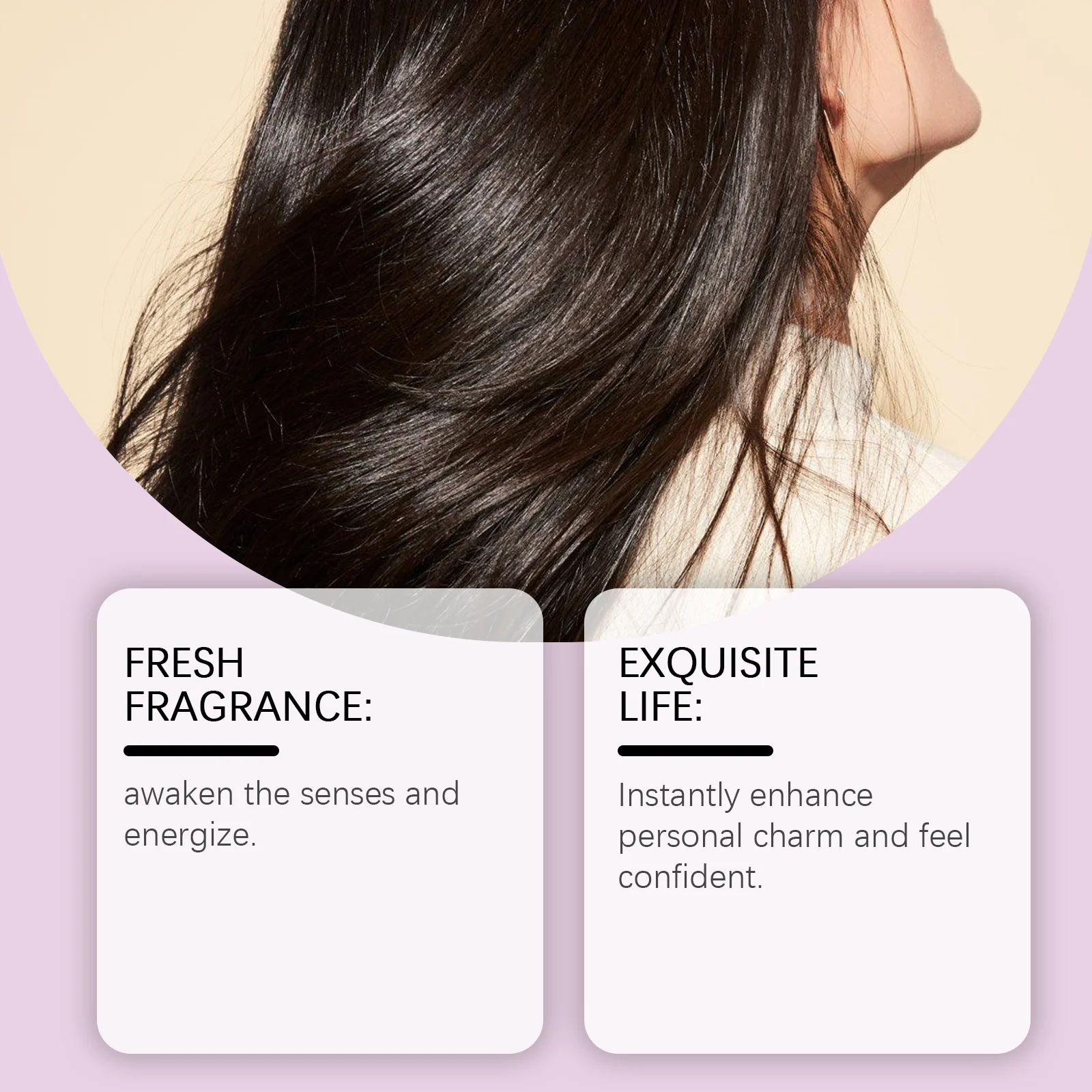 Roxelis 50ml Profumo per capelli alla rosa Fragranza floreale duratura Signora affascinante Capelli rinfrescanti per il corpo Profumo elegante per appuntamenti glamour